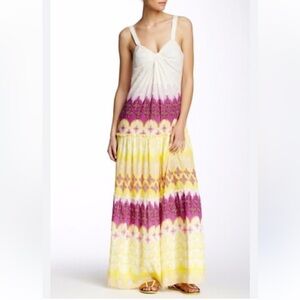 Diane Von Furstenberg Marny Indians Border Maxi Dress Cotton Women’s 8